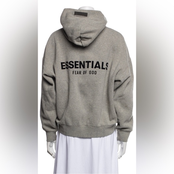 ESSENTIALS FEAR FOG GOD DARK OATMEAL PULLOVER HOODIE SIZE XS - Picture 4 of 12